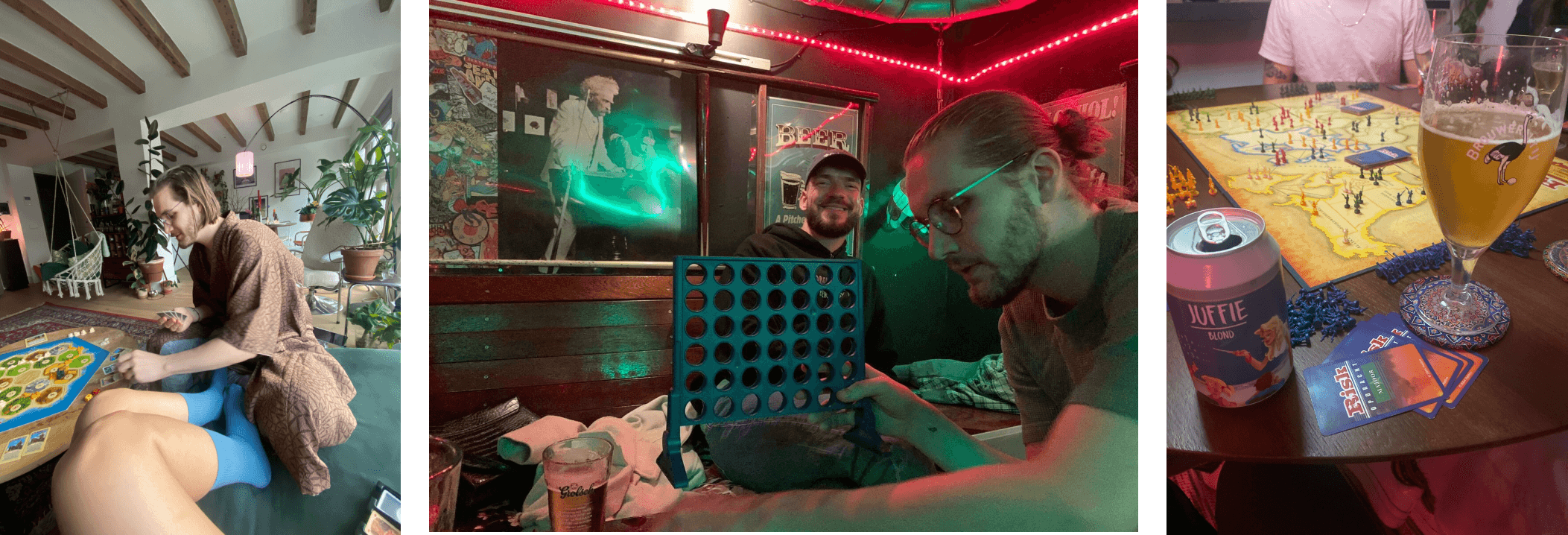 Sander playing various games